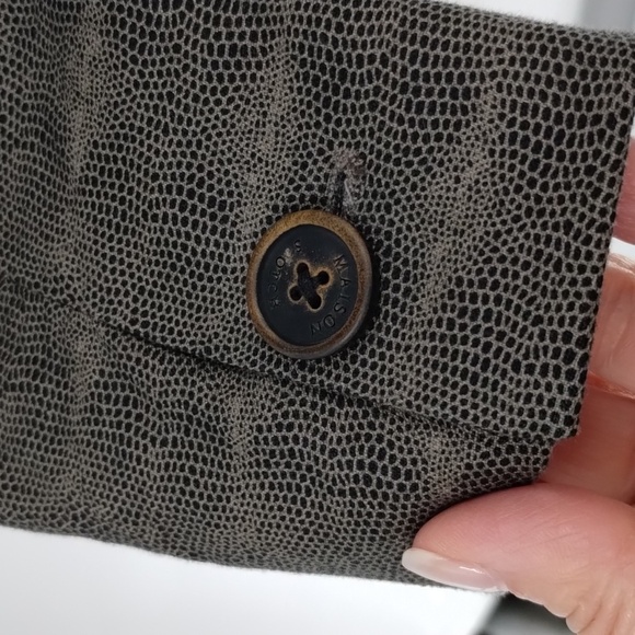 Maison Scotch blazer jacket Snakeskin fitted blazer two button taupe gray black - Picture 6 of 12
